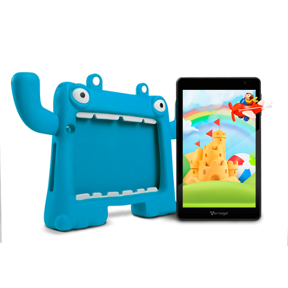 Tablet Vorago PAD-8-KIDS 8"Quadcore 64GB Ram 4GB 2MP/5MP Android 13 Funda Azul