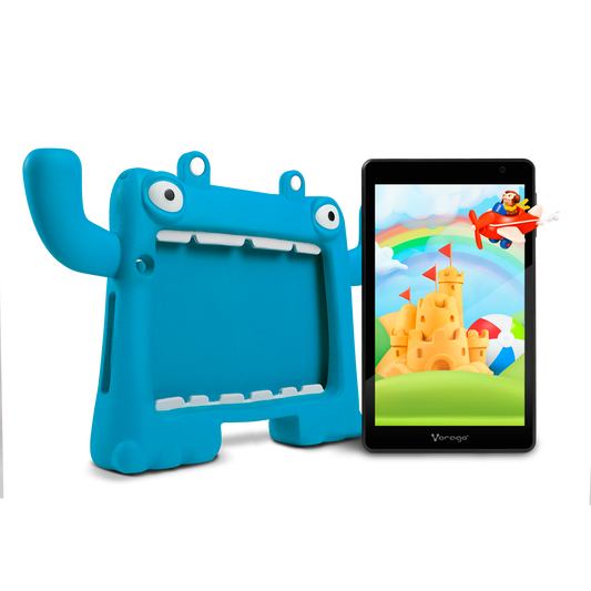 Tablet Vorago PAD-8-KIDS 8"Quadcore 64GB Ram 4GB 2MP/5MP Android 13 Funda Azul