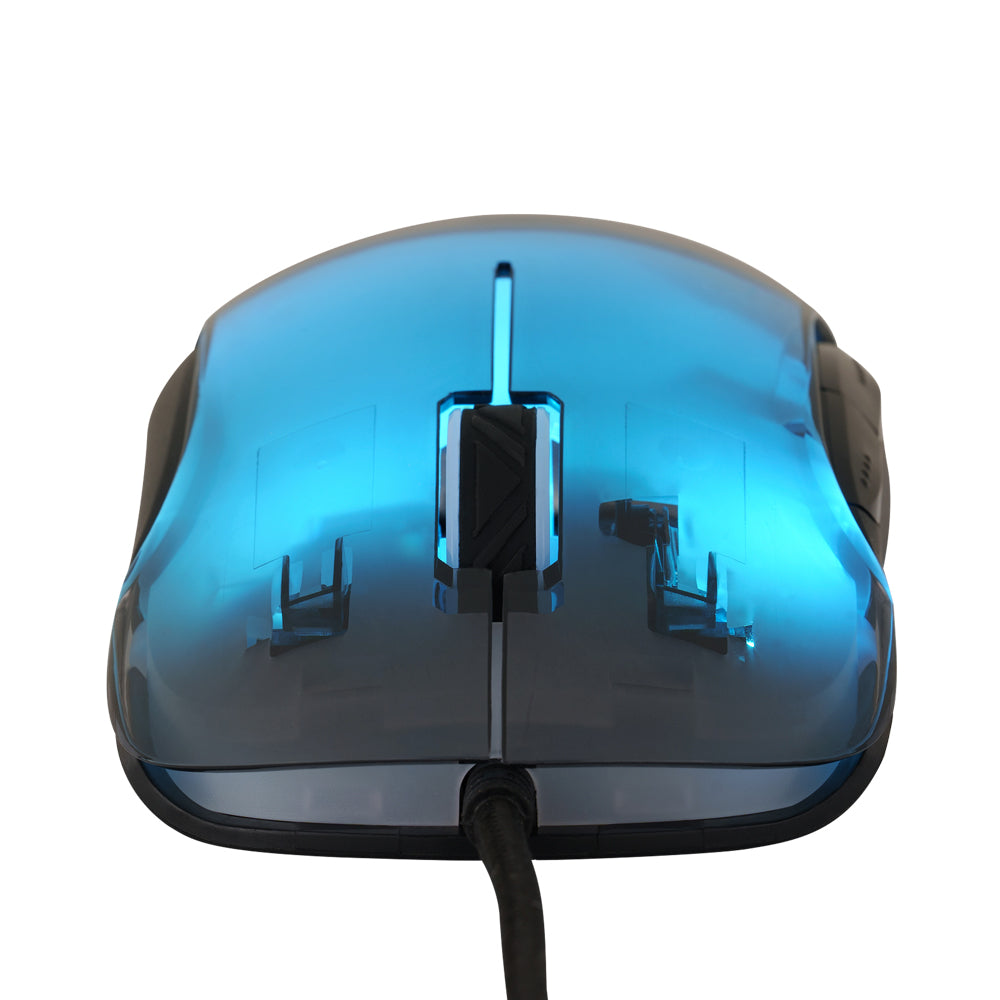 MOUSE VORAGO START THE GAME MO-505 ALAMBRICO RGB NEON HASTA 7.200 DPIS USB TRASPARENTE