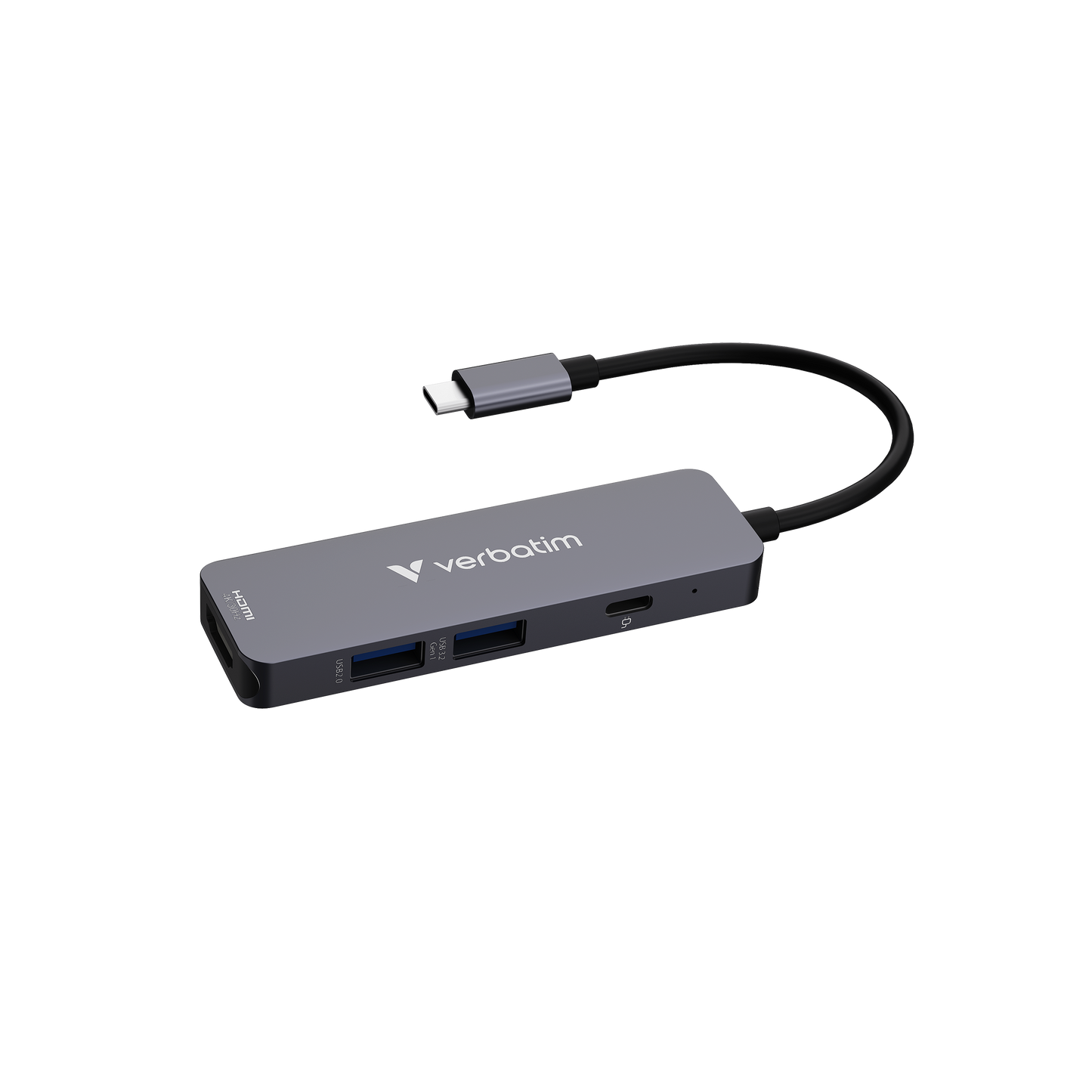 Hub Verbatim Multipuertos USB-C - 4 puertos 100W