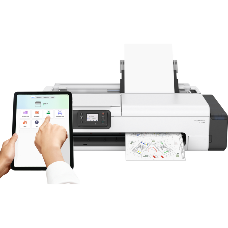 Plotter Canon imagePROGRAF TC-21 M de 24 con Sistema Inyección de Tinta Continua y Escaner de Cama Plana