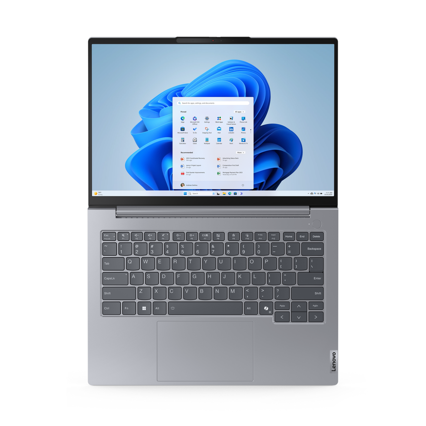 Laptop Lenovo ThinkBook 14 G7 IML Intel Core Ultra 5 125U  14 W11P64 16 GB 512GB SSD 100 1000M Ethernet 1CourierCarryin