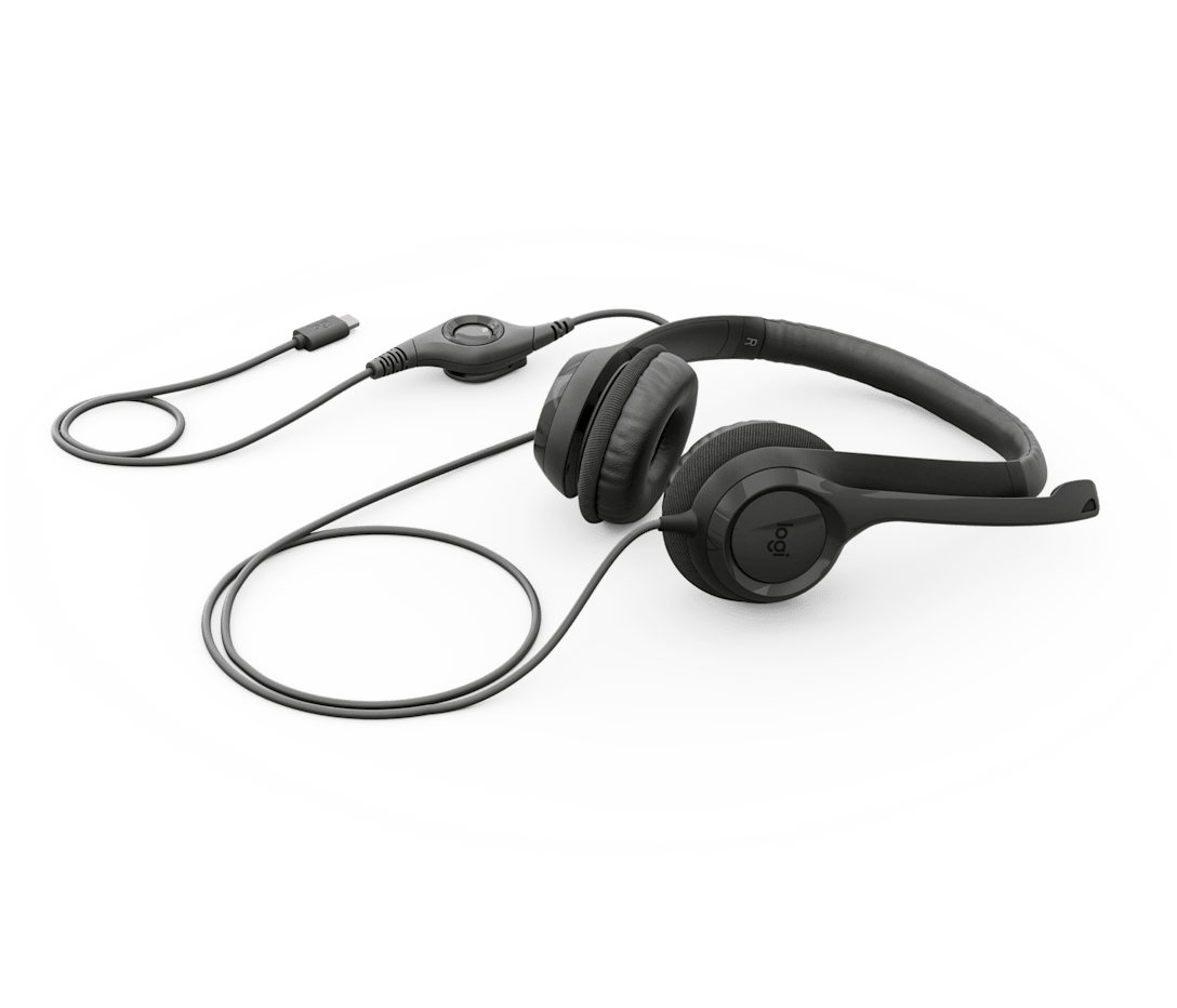 Audífonos Logitech H390 USB-C Computer Headset - MIDNIGHT BLACK - AMR-403