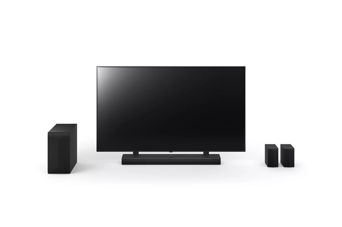 Barra de Sonido LG cine en casa de 500W 5.1.1canales con Dolby Atmos y altavoces traseros