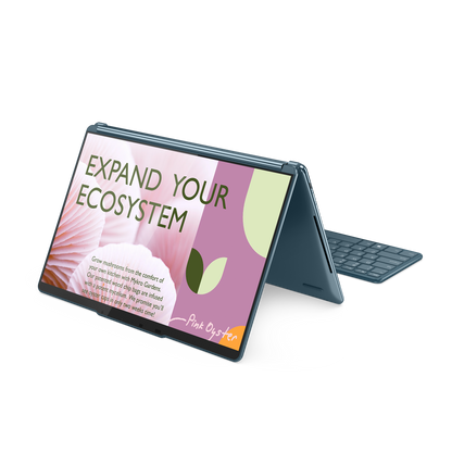 Laptop Lenovo Idea Yoga Book 9 13IRU8 13.3 Touch 2.8K Intel Core i7-1355U 1.70GHz 16GB 1TB SSD Windows 11 Home 64-bit Esp Turquesa