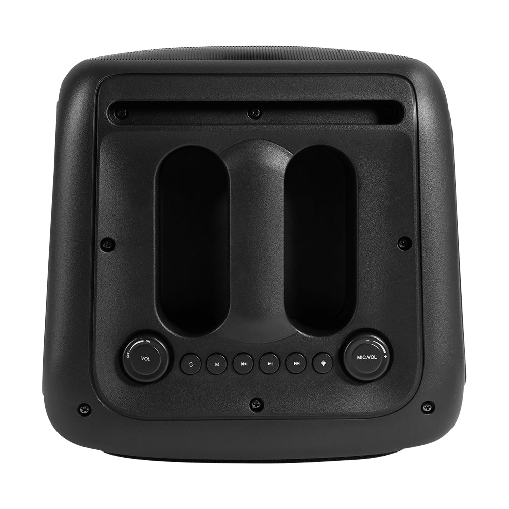 BAFLE VORAGO KSP-350 NEGRO 8" 30WATTS RMS TECNOLOGIA DSP / USB / MSD/ 3.5MM /  RECARGABLE / TWS BT 5HRS CARGA USB TIPO C / MICROFONO INALAMBRICO