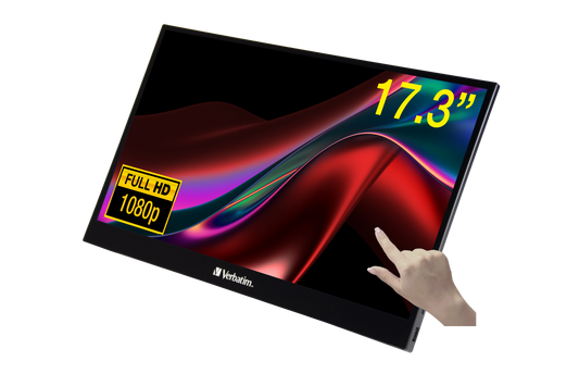 Monitor Touch Portatil Verbatim 17.3" Full HD (1080p) Resolucion 1920 x 1080