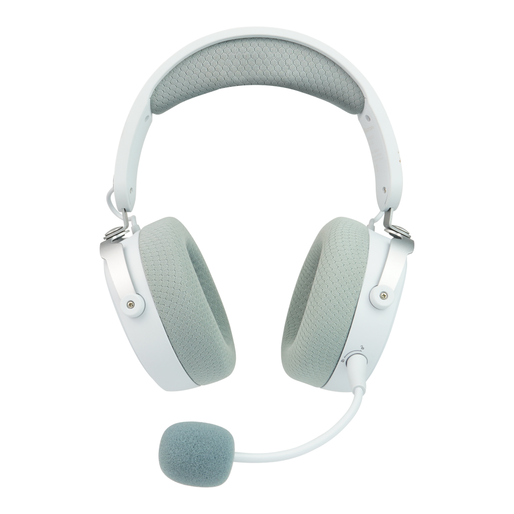 Diadema Game Factor HSB600 Gaming Inalámbrica RGB Triple Conectividad Micrófono Removible Surround 7.1 Color Blanco