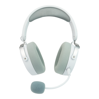 Diadema Game Factor HSB600 Gaming Inalámbrica RGB Triple Conectividad Micrófono Removible Surround 7.1 Color Blanco