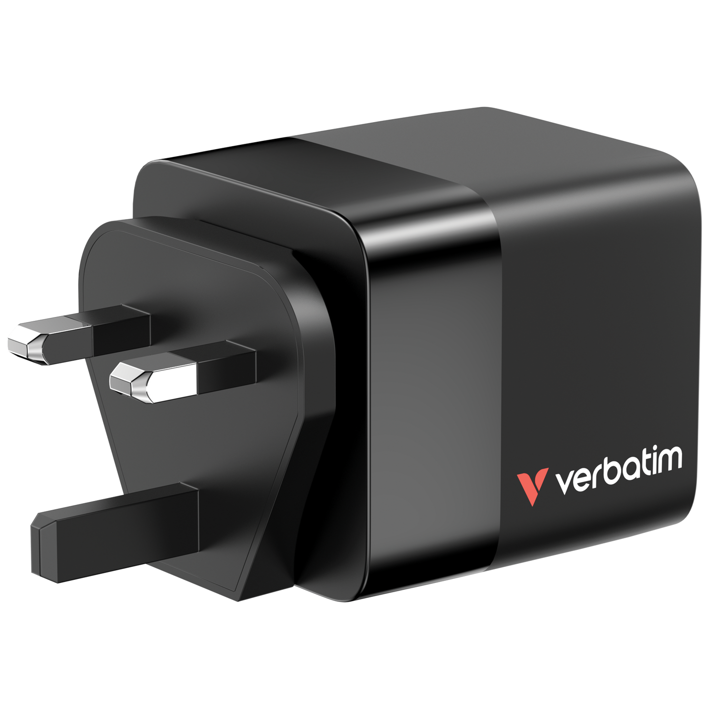 Cargador Verbatim GaN 65W de Cable retráctil