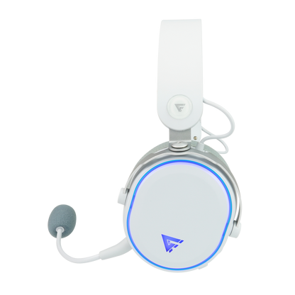 Diadema Game Factor HSB600 Gaming Inalámbrica RGB Triple Conectividad Micrófono Removible Surround 7.1 Color Blanco