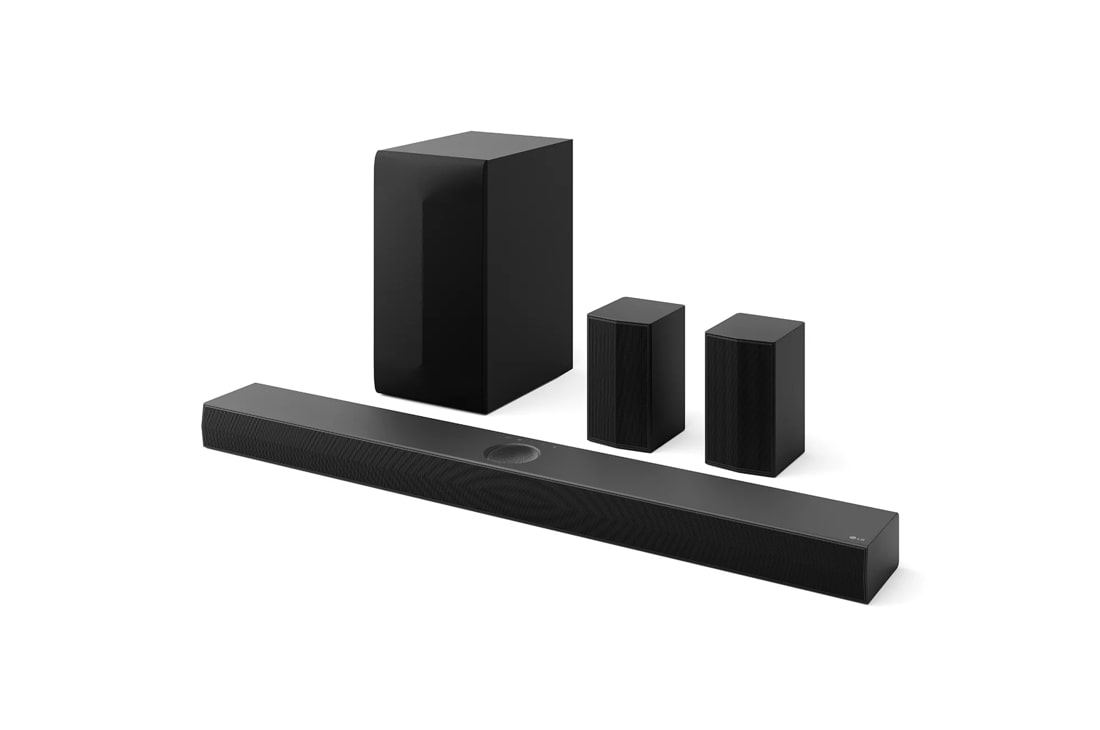 Barra de Sonido LG cine en casa de 500W 5.1.1canales con Dolby Atmos y altavoces traseros