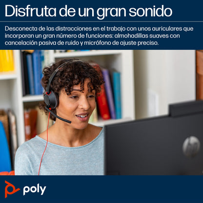 AURICULARES POLYCOM BW 5220 USB-C HS 3.5mmP +USB-C/A
