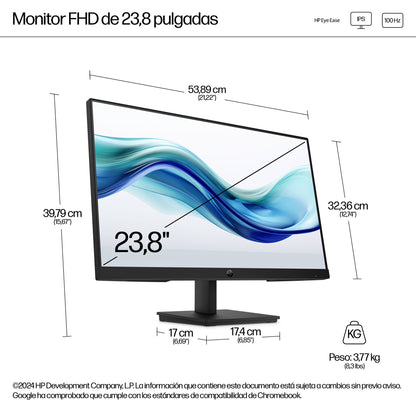 Monitor HP Serie 3 Pro 324pf 23.8" FHD | Panel IPS | 100Hz | VGA - HDMI - DP