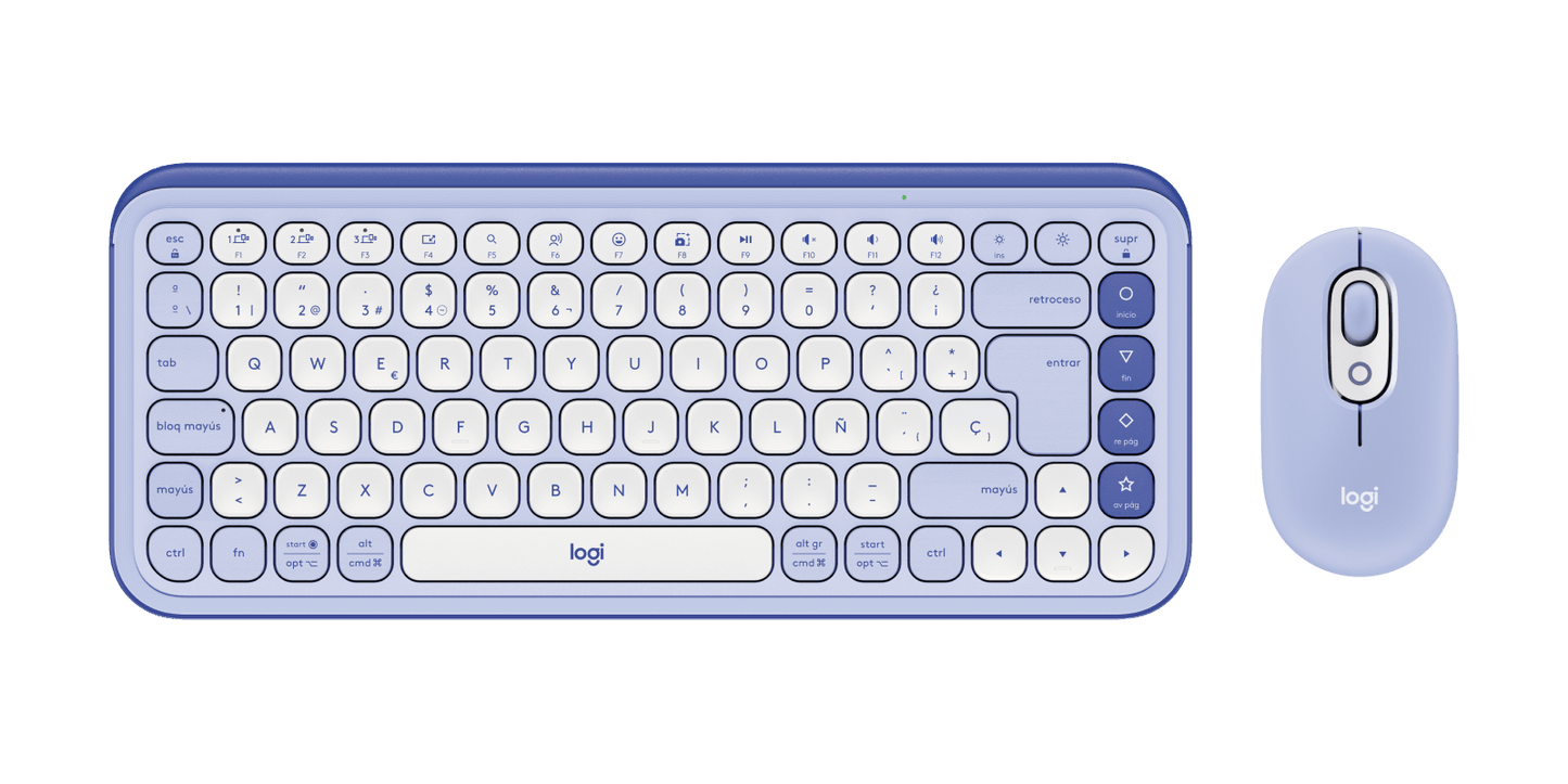 Teclado y Mouse Logitech Pop Icon Lila
