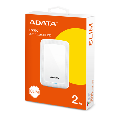 Disco Duro Externo Adata 2TB HV300 2.5" USB 3.1 Blanco