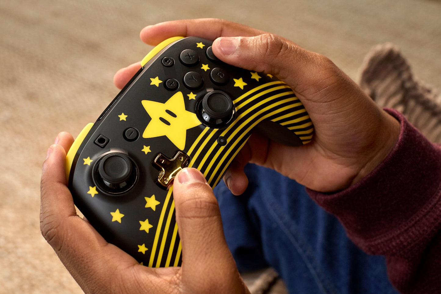 Control de juego inalambrico Turtle Beach Rematch  Estrella de Super Mario para Nintendo Switch