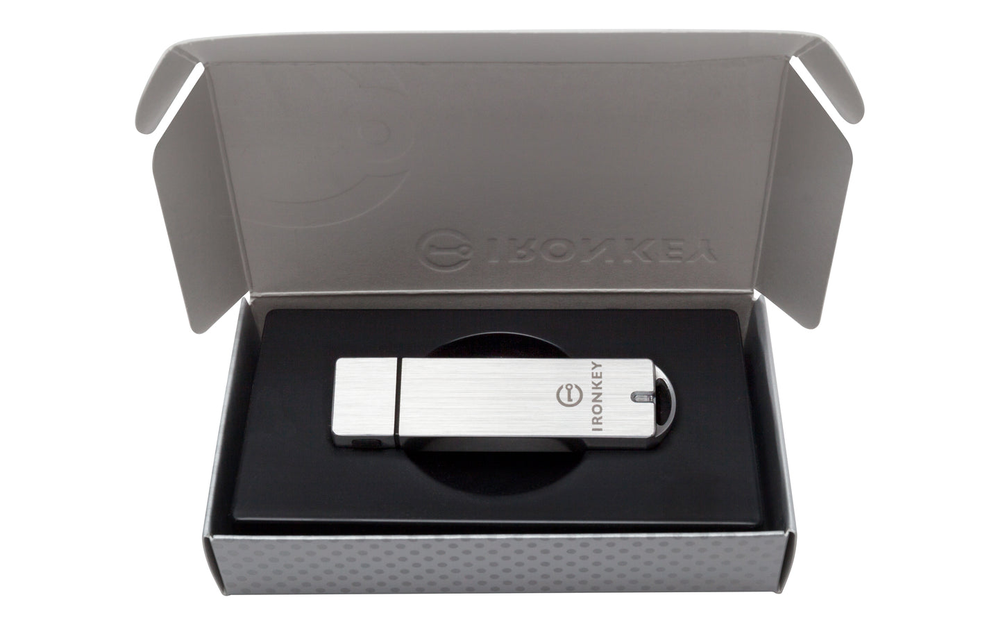 Memoria USB Kingston IronKey S1000 Flash 32GB Encriptado Criptochip Integrado Color Plata