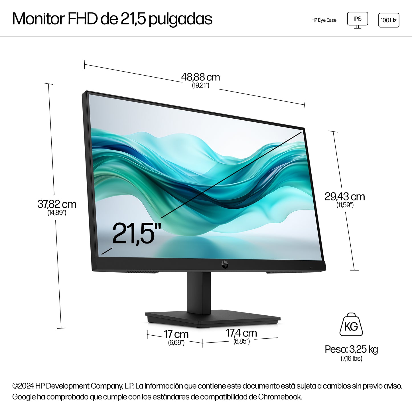 Monitor HP Series 3 Pro 21.5  inch FHD - 322pf