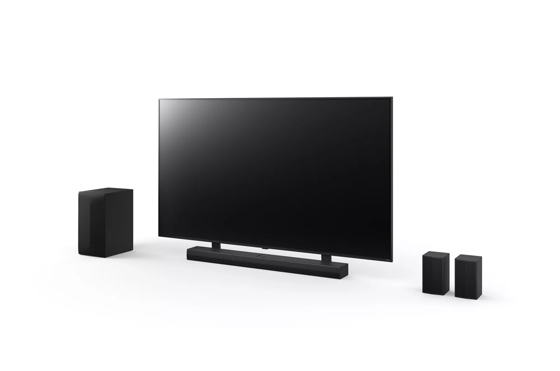 Barra de Sonido LG cine en casa de 500W 5.1.1canales con Dolby Atmos y altavoces traseros