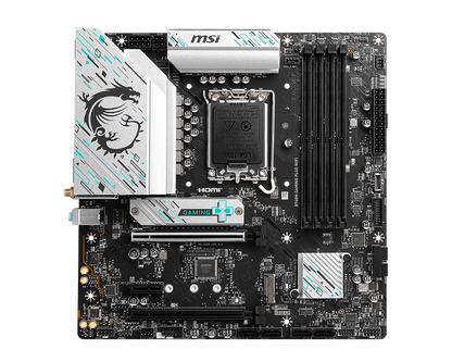 TARJETA MADRE MSI B760M GAMING PLUS WIFI SOCKET 1700 4 DDR5 6800  2HDMI 2 DP 2 M.2 MICRO ATX
