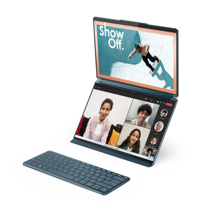 Laptop Lenovo Idea Yoga Book 9 13IRU8 13.3 Touch 2.8K Intel Core i7-1355U 1.70GHz 16GB 1TB SSD Windows 11 Home 64-bit Esp Turquesa