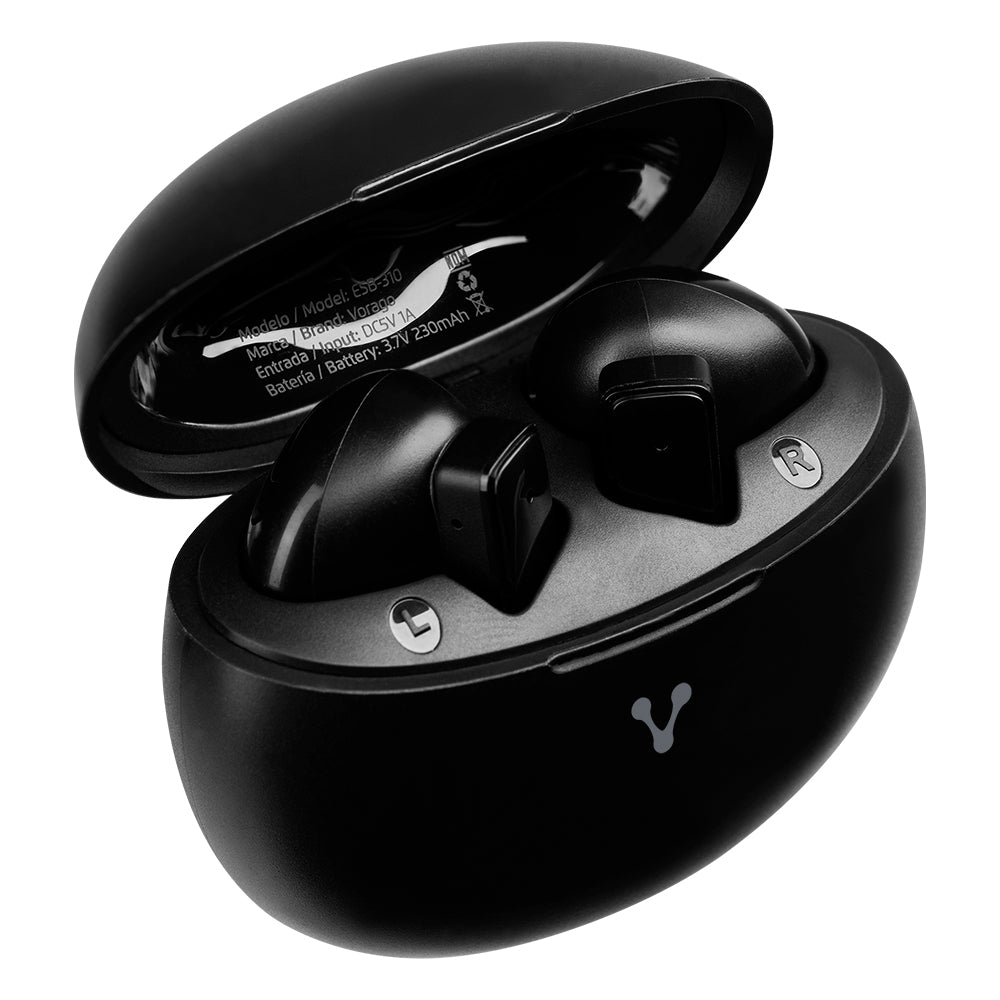 Vorago ESB-310-BK auricular y casco Auriculares True Wireless Stereo (TWS) Dentro de oído Llamadas/Música USB Tipo C Bluetooth Negro