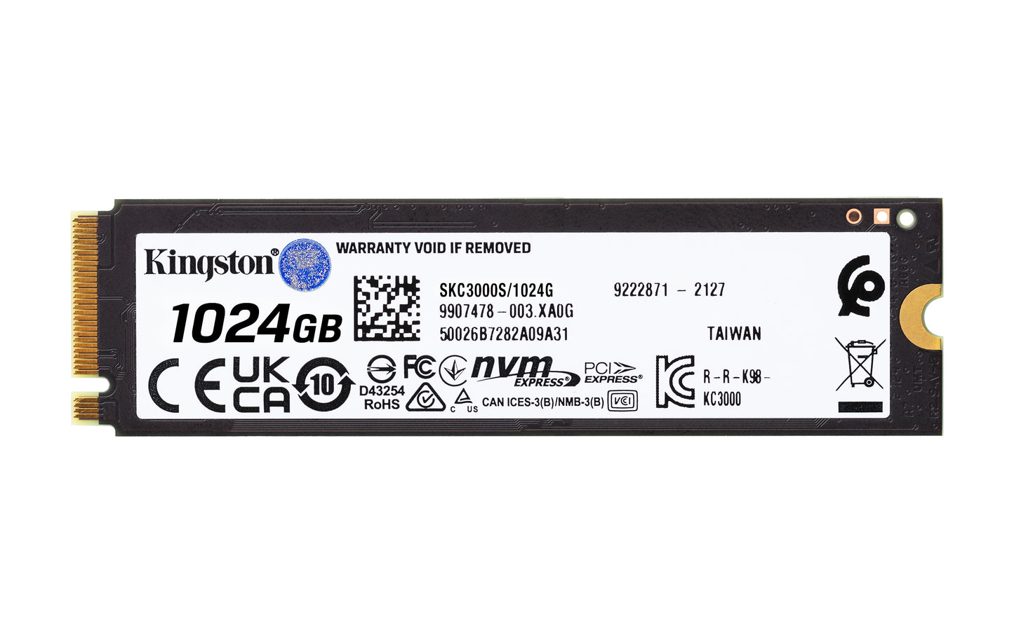 Unidad de Estado Sólido SSD Kingston KC3000 1024GB PCI Express 4.0