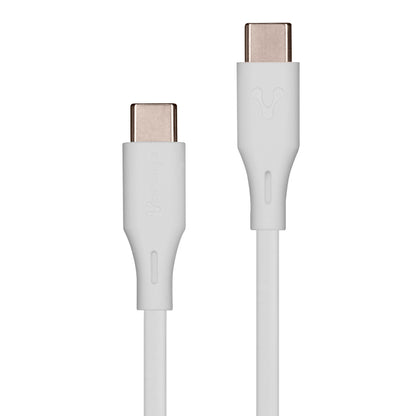 CABLE VORAGO CAB-CC01W USB TIPO C- USB TIPO C 1 METRO CARGA RAPIDA BLANCO