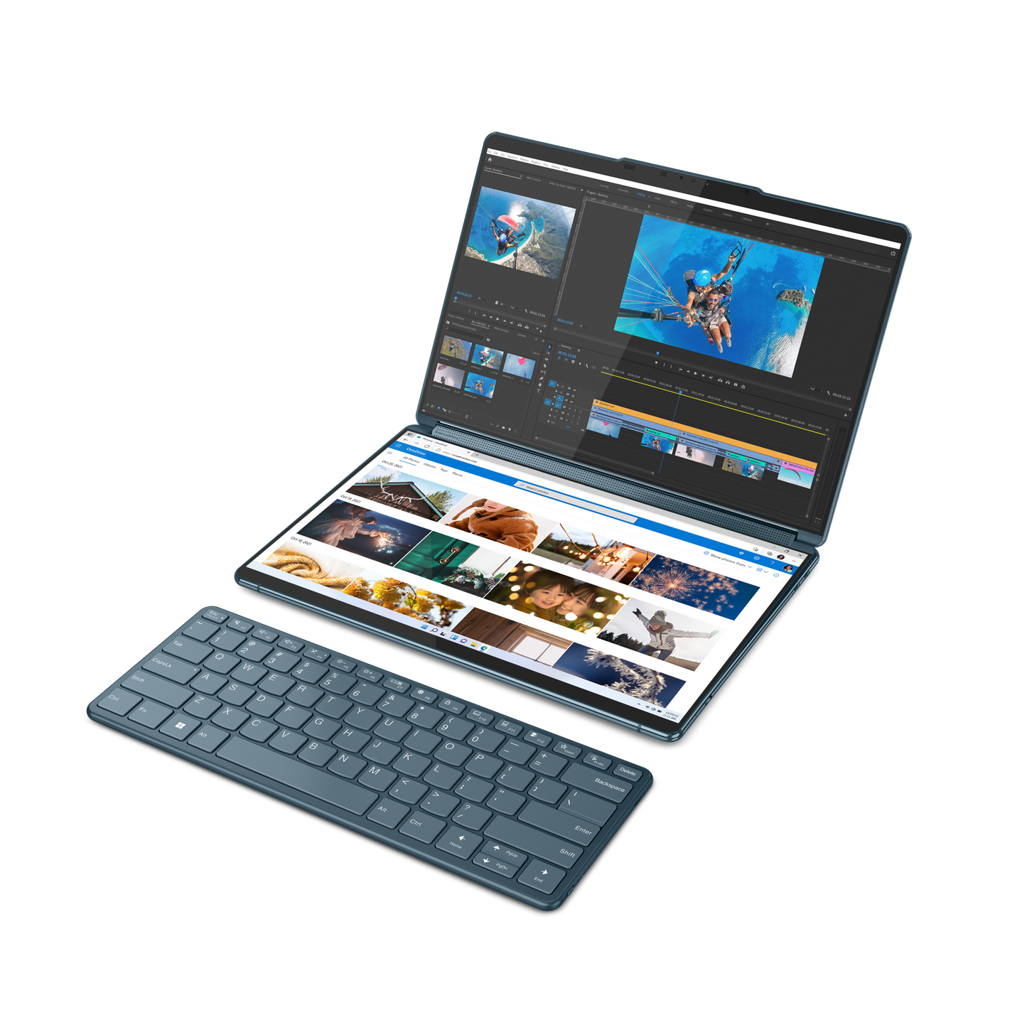 Laptop Lenovo Idea Yoga Book 9 13IRU8 13.3 Touch 2.8K Intel Core i7-1355U 1.70GHz 16GB 1TB SSD Windows 11 Home 64-bit Esp Turquesa