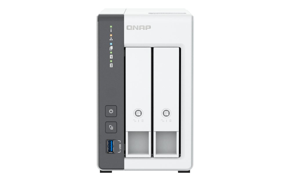 Unidad Almacenamiento NAS QNAP CPU ARM Cortex A55 Quad Core 2.0GHz 4GB RAM RJ45 2.5GbE 2 Bahias 3.5 Linux Sin Discos