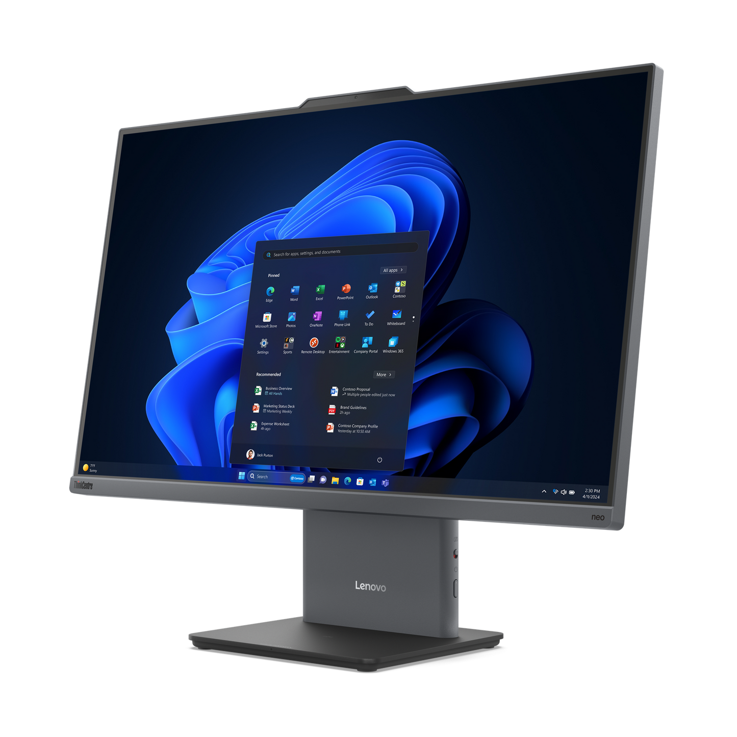 All in One Lenovo ThinkCentre Neo 55a 24 Gen 6 23.8" FHD AMD Ryzen 5 220 16GB 512GB Radeon 740M W11 Pro 1-year Onsite