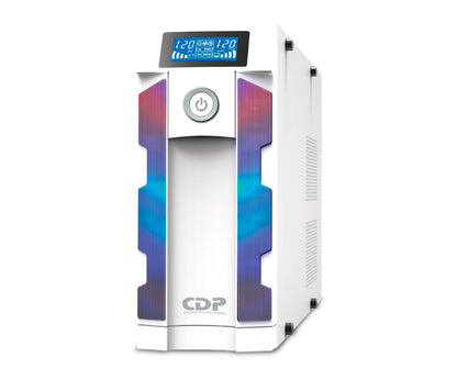 UPS CDP No Break GSMART1516 1500VA/900W Smart AVR Puertodecarga USB(8 USB-A y 2 USB-C) Luz RGB LCD 120Vac