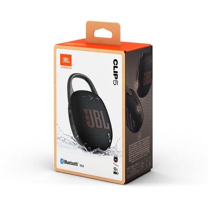 Altavoz JBL Clip 5 inalámbrico portátil resistente al agua color Negro