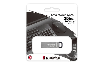 Memoria USB Kingston DataTraveler Kyson 256 GB 3.2 Gen1 Color Gris