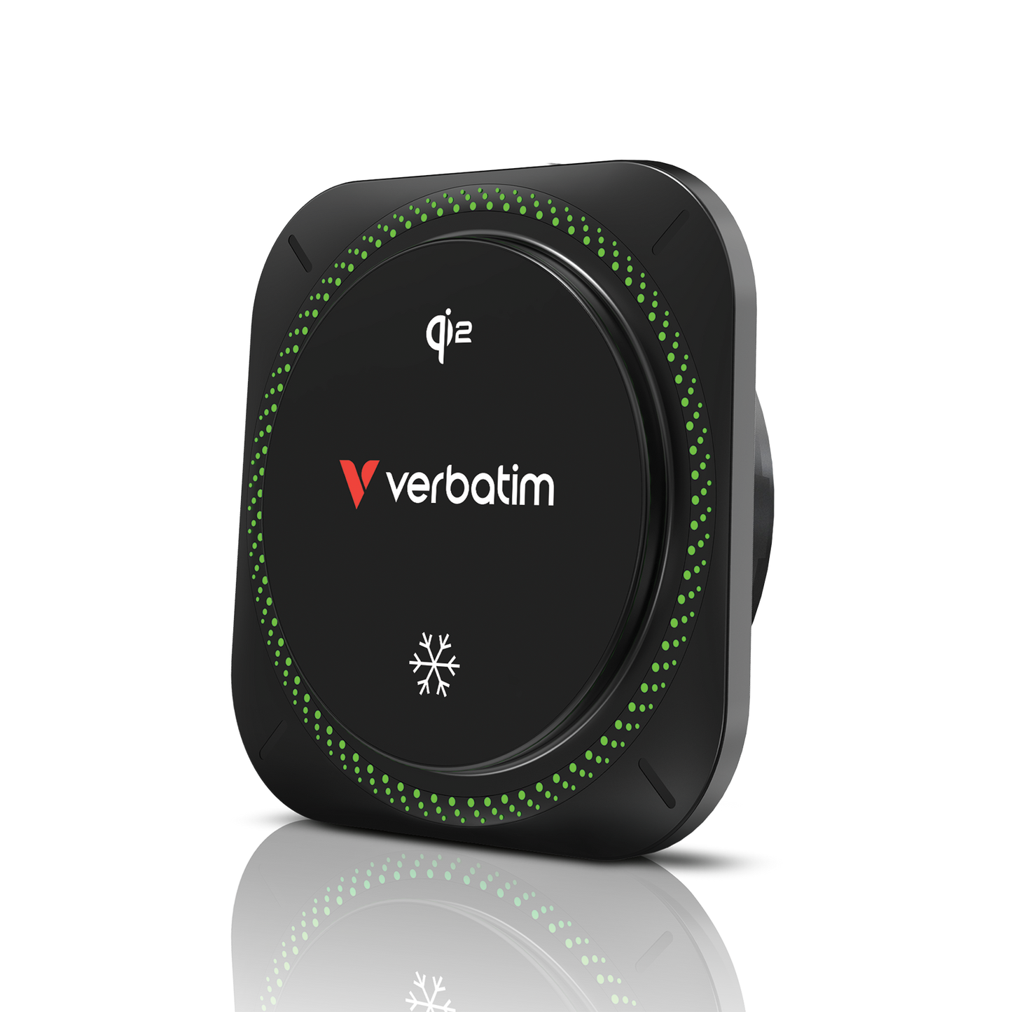 Cargador Inalambrico Verbatim Magnetico tipo C con ventilador de enfriamiento e iluminación RGB - Qi2