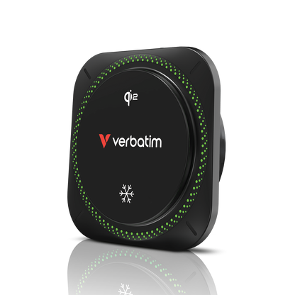 Cargador Inalambrico Verbatim Magnetico tipo C con ventilador de enfriamiento e iluminación RGB - Qi2