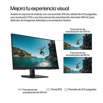 Monitor Full HD HP 3 Pro de 21.5" 322 ph 100 Hz 72 NTSC IPS LCD