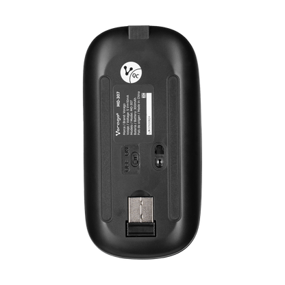 MOUSE VORAGO MO-307 INALAMBRICO HASTA 1600 DPI RECARGABLE NEGRO RGB