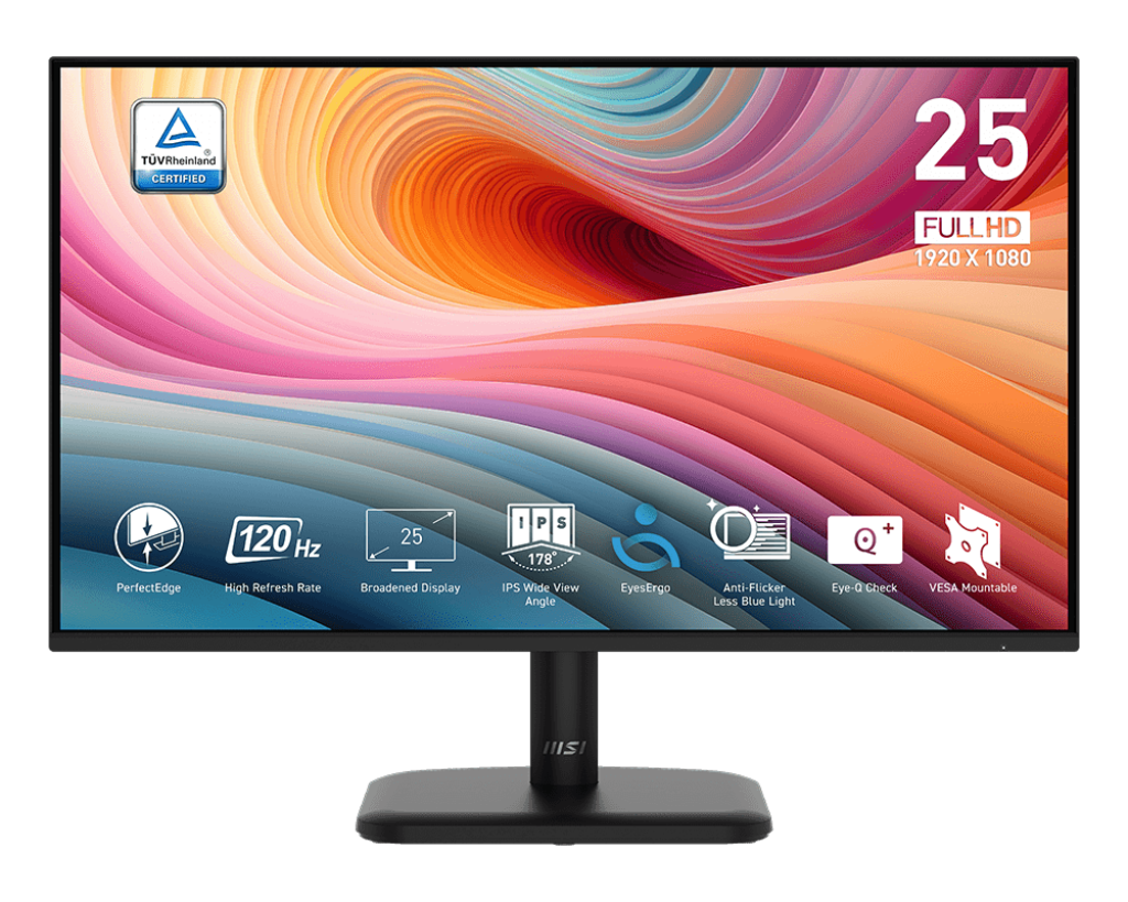 Monitor MSI PRO MP251L E2 24.5 Full HD Panel IPS 100Hz HDMI Negro