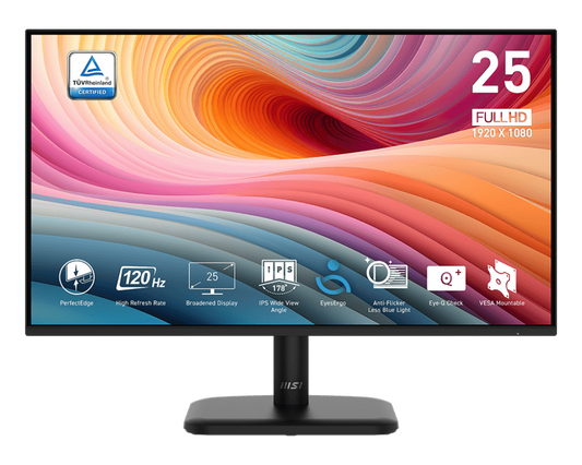Monitor MSI PRO MP251L E2 24.5 Full HD Panel IPS 100Hz HDMI Negro