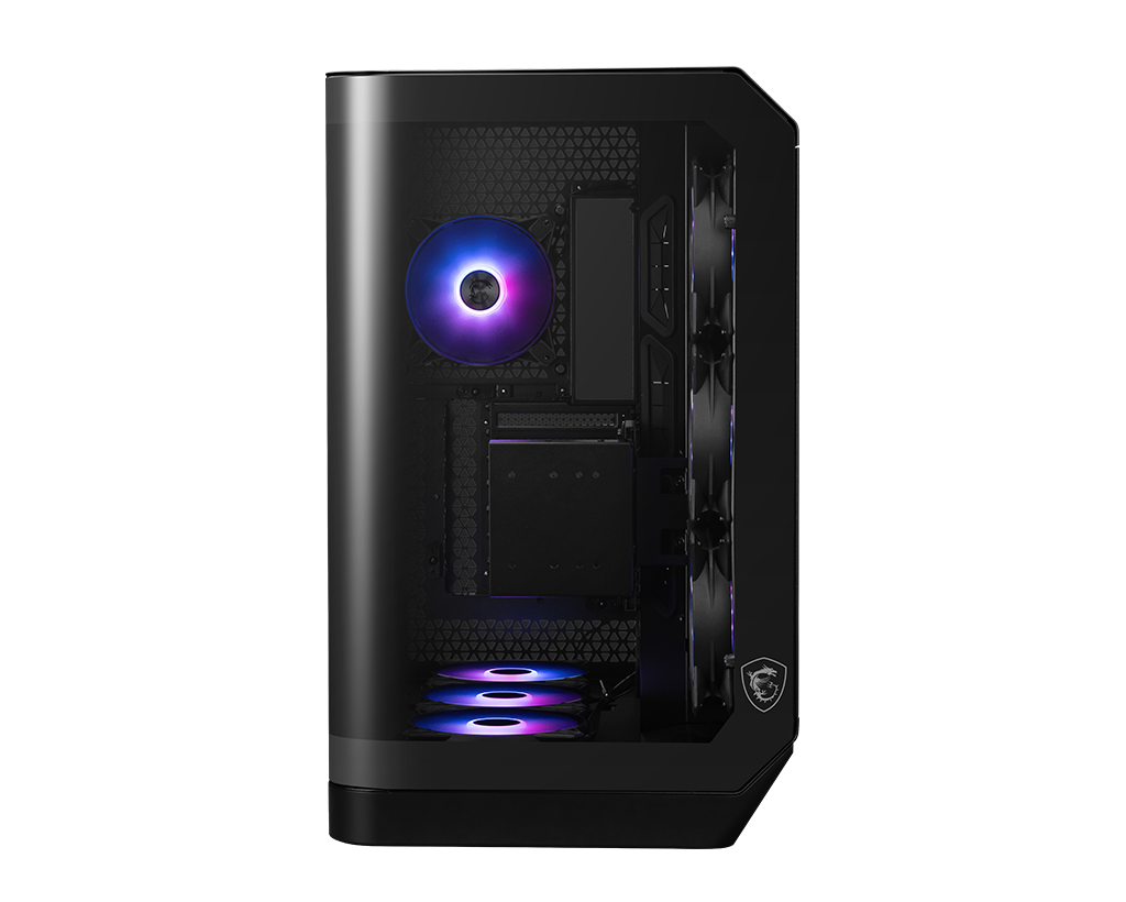 Gabinete MSI MAG PANO 120R PZ Negro Vidrio templado panoramico 4 Micro-ATX/Mini-ITX sin Fuente 1 Ventilador