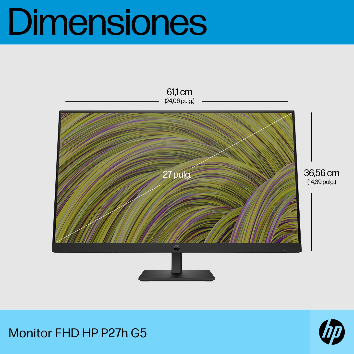 Monitor HP 27 P27H G5 FHD 1920x1080 5ms Panel IPS LCD HDMI/VGA