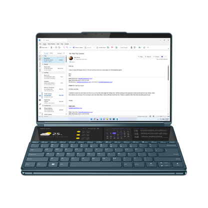 Laptop Lenovo Idea Yoga Book 9 13IRU8 13.3 Touch 2.8K Intel Core i7-1355U 1.70GHz 16GB 1TB SSD Windows 11 Home 64-bit Esp Turquesa