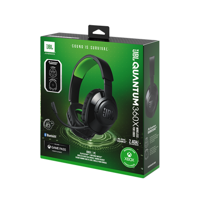 Auriculares inalámbricos JBL supraaurales para juegos JBL Quantum 360X para Xbox color negro/verde