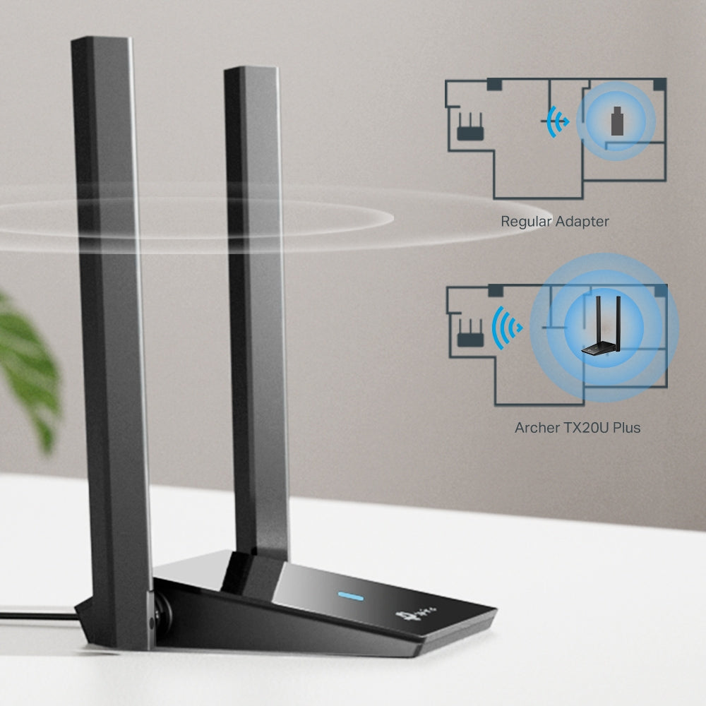 Adaptador TP-Link High Gain Dual Band Wi-Fi6 USB 1201 Mbps at 5 GHz
