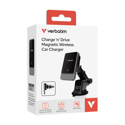 Cargador Inalambrico Verbatim Magnetico tipo C con ventilador de enfriamiento e iluminación RGB