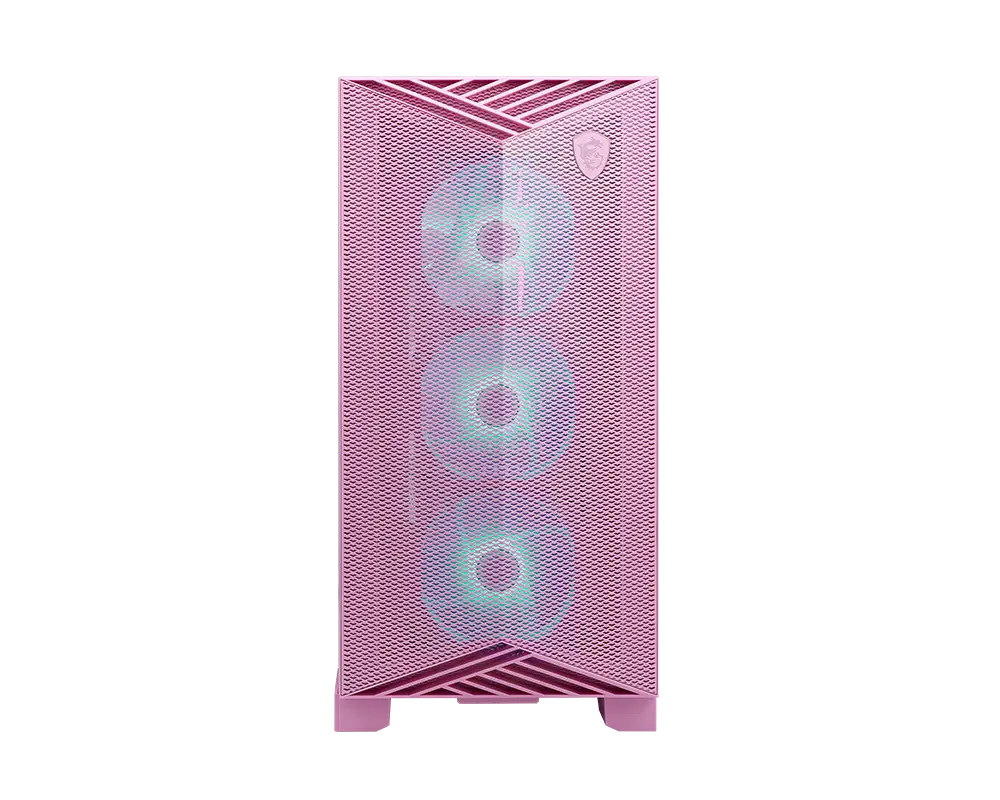 Gabinete MSI MPG GUNGNIR 212R PZ Pink Torre Media ATX 4 Ventiladores RGB Vidrio Templado Rosa