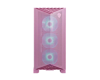 Gabinete MSI MPG GUNGNIR 212R PZ Pink Torre Media ATX 4 Ventiladores RGB Vidrio Templado Rosa