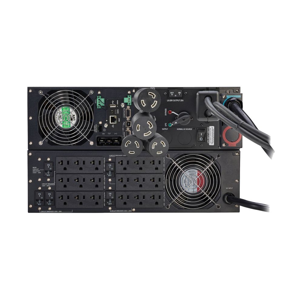 Ups Tripp Lite SmartOnline de Doble Conversion en Linea 6000VA 5400W 120/208V L6 30P 18 5 20R 2 L6 20R  1 L6 30R Tomacorrientes Tarjeta de Red Bypass de Mantenimiento Autonomia Extendida  Rack Torre de 6U